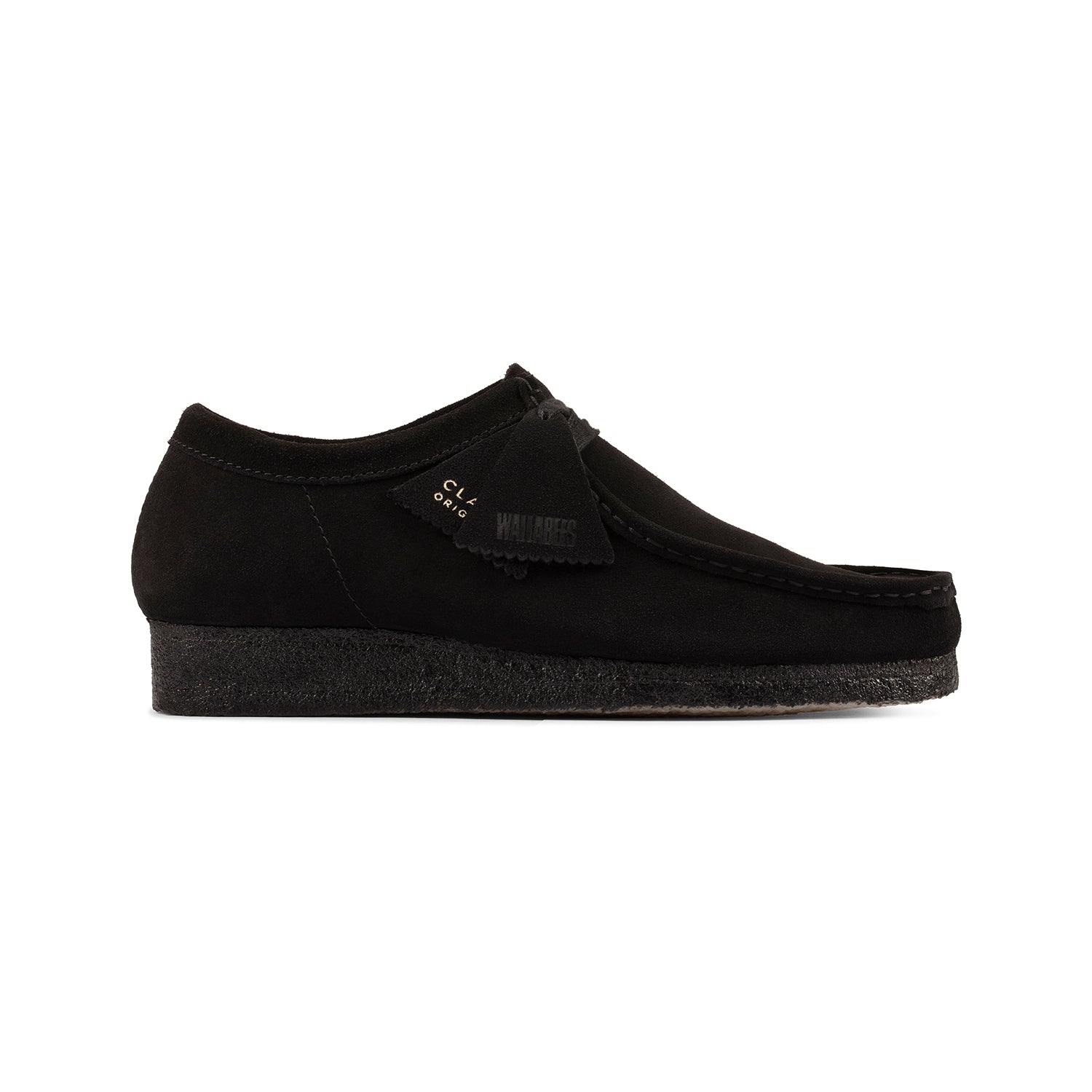 Shop Wallabee Black Suede Men's Black Shoes Clarks