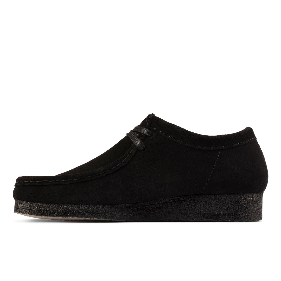 Shop Wallabee Black Suede - Men's Black Shoes | Clarks