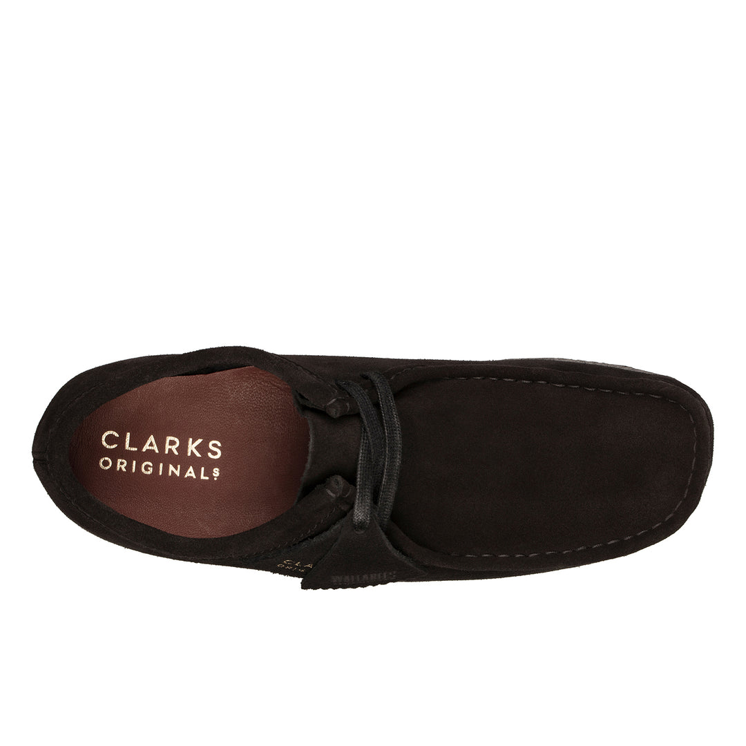 Shop Wallabee Black Suede - Men's Black Shoes | Clarks