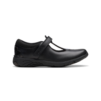 Girls Baha Beach Kid. Black Leather