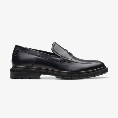 Mens - Burchill Penny Black Leather